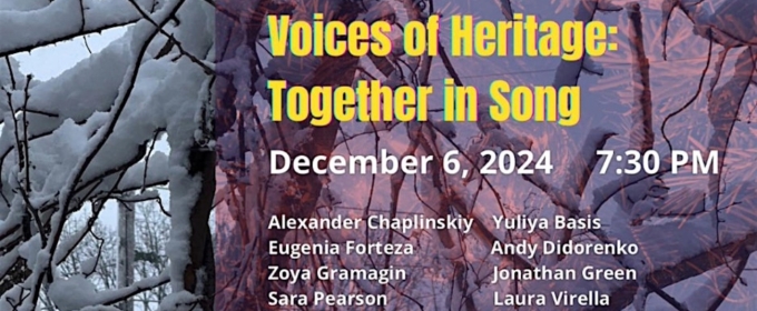 VOICES OF HERITAGE: TOGETHER IN SONG Holiday Concert Announced At St. John's in the Village