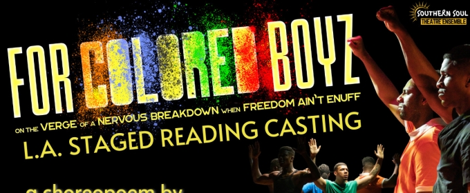 Bryan-Keyth Wilson's FOR COLORED BOYZ Los Angeles Staged Reading Announced