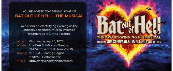 BAT OUT OF HELL – THE MUSICAL Returns To Toronto For Limited Run