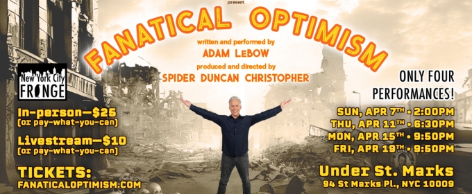 FANATICAL OPTIMISM to Play New York City Fringe Festival Next Month