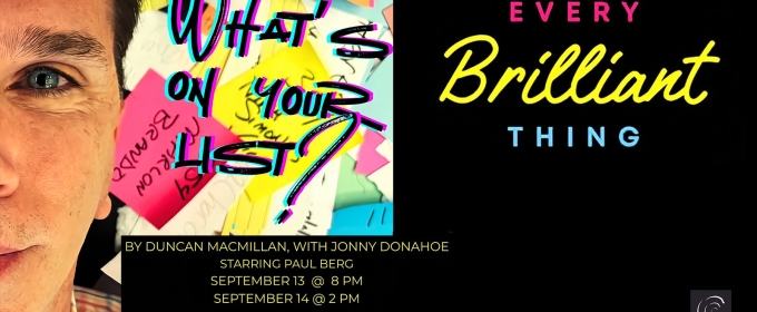 Review: EVERY BRILLIANT THING at Carrollwood Cultural Center