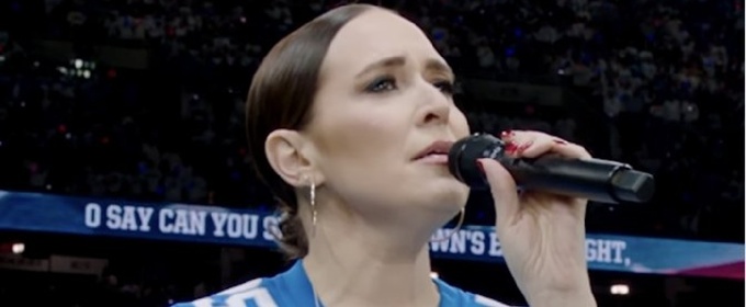 Video: Jessica Vosk Sings National Anthem at the Detroit Lions Game