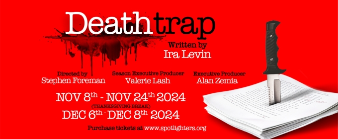 DEATHTRAP Opens Next Weekend at Spotlighters