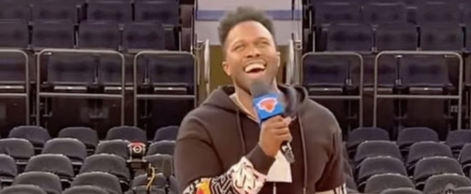 Video: Joshua Henry Sings the National Anthem at the Knicks Game