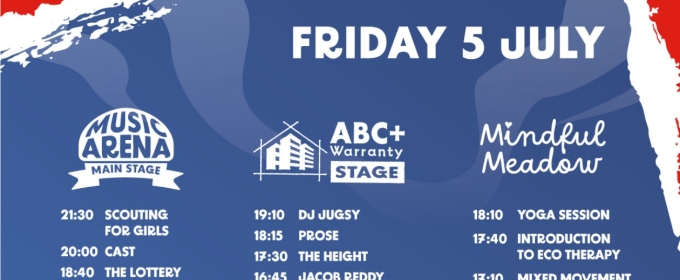 The Brit Fest Main Stage Timings Released