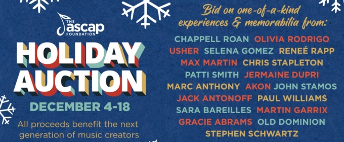 ASCAP Foundation's 2024 Holiday Auction Launches With Donations From Stephen Schwartz, Ben Platt, & More