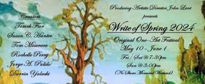 Write Act Rep Present World Premiere Of WRITE OF SPRING Evening of One Act Plays