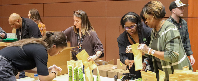 Raleigh Convention And Performing Arts Complex Hosts Soup Packing Event To Feed Local Residents