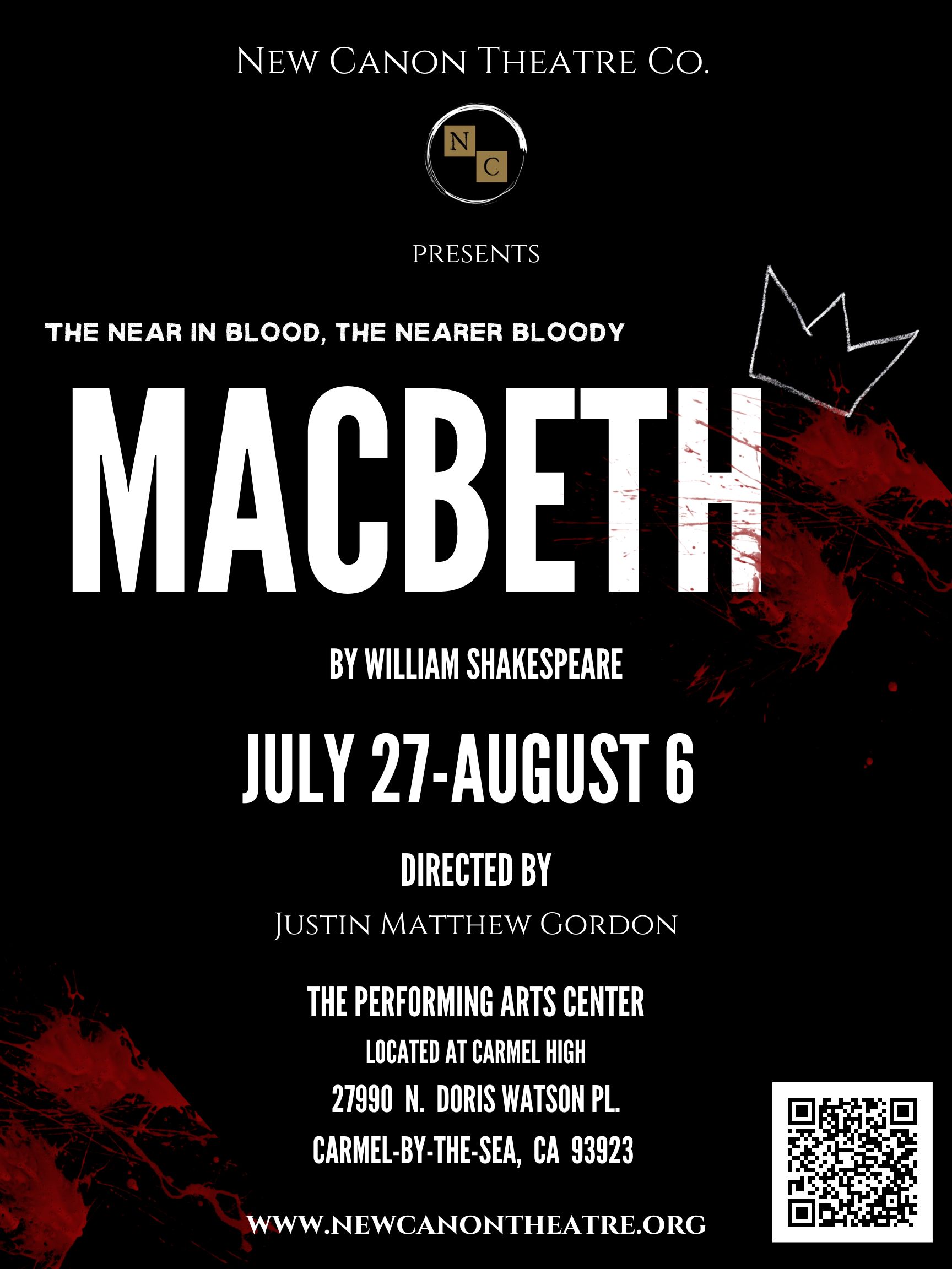 New Canon Theatre Co. to Launch With MACBETH 