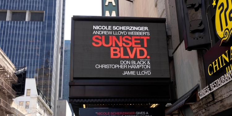 Up on the Marquee: SUNSET BLVD. Photo