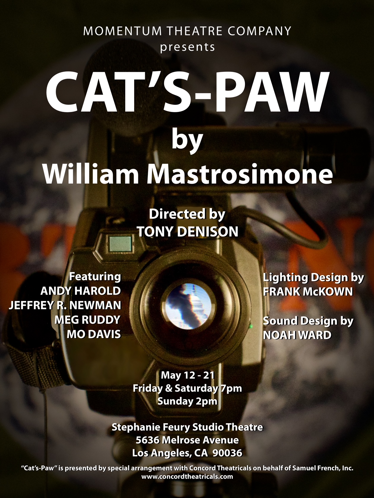 William Mastrosimone's Thriller CAT'S-PAW to be Presented by Momentum Theatre Company in May 