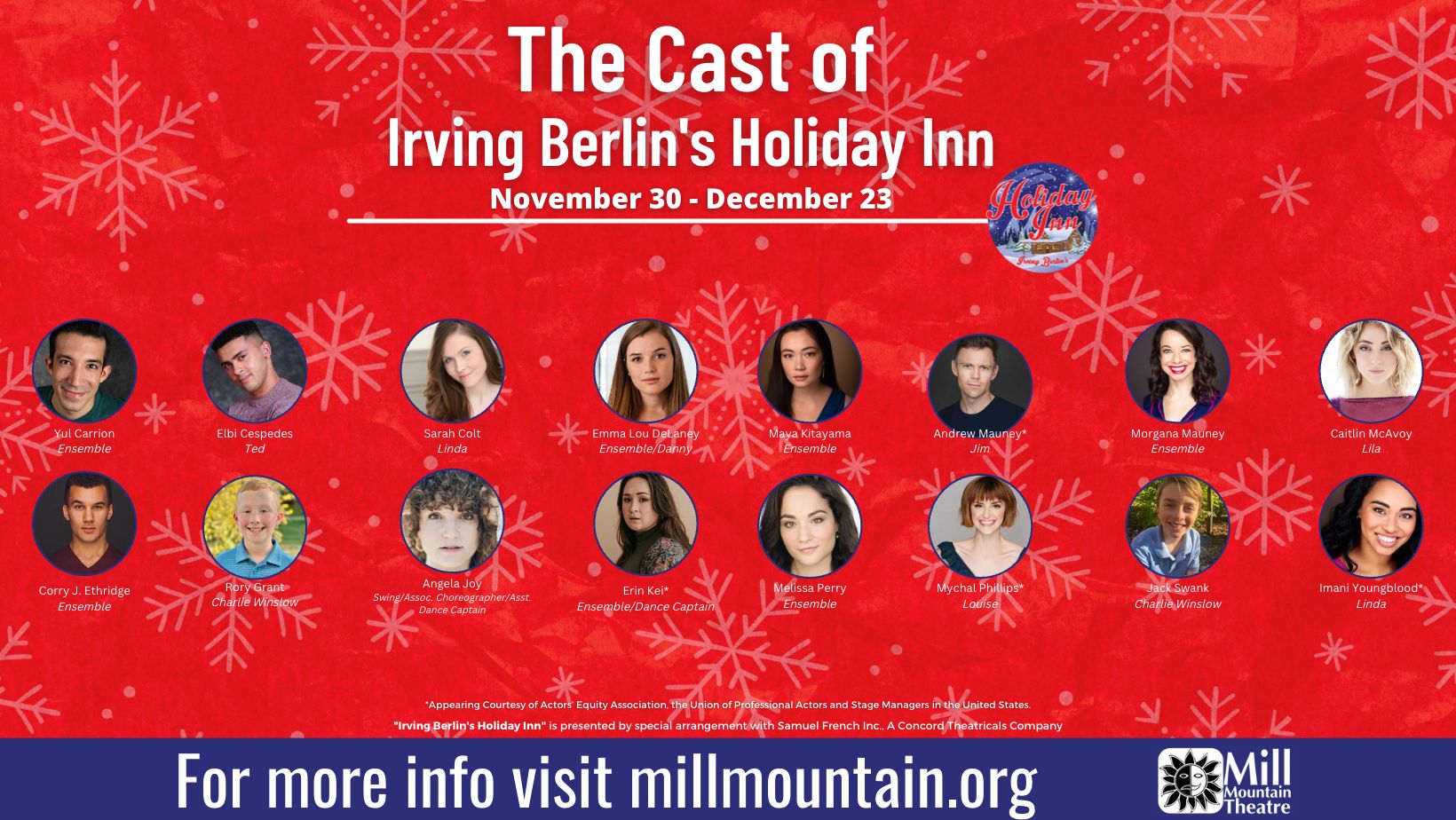 Cast Announced For Irving Berlin's HOLIDAY INN at Mill Mountain Theatre 