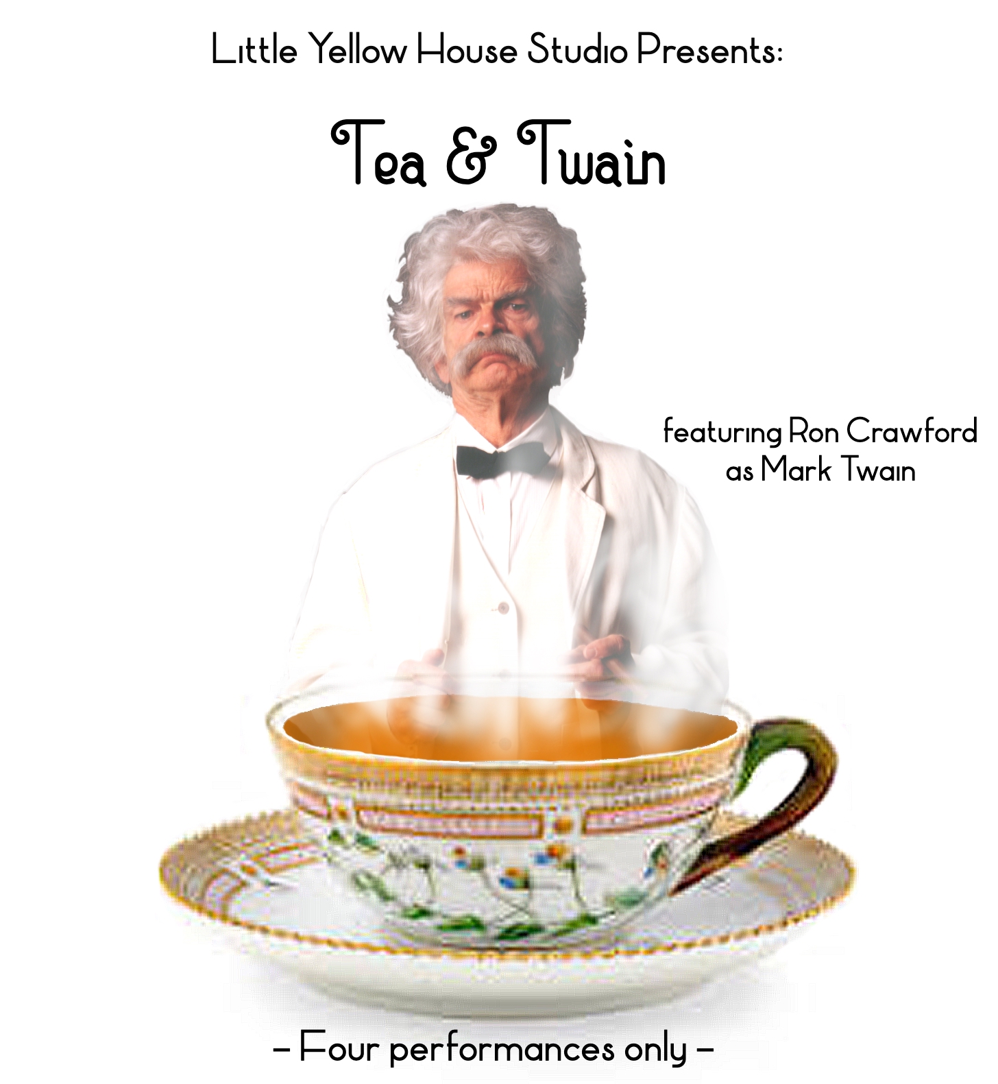 Little Yellow House Studio Presents  TEA & TWAIN, A Virtual One-Man Show Image