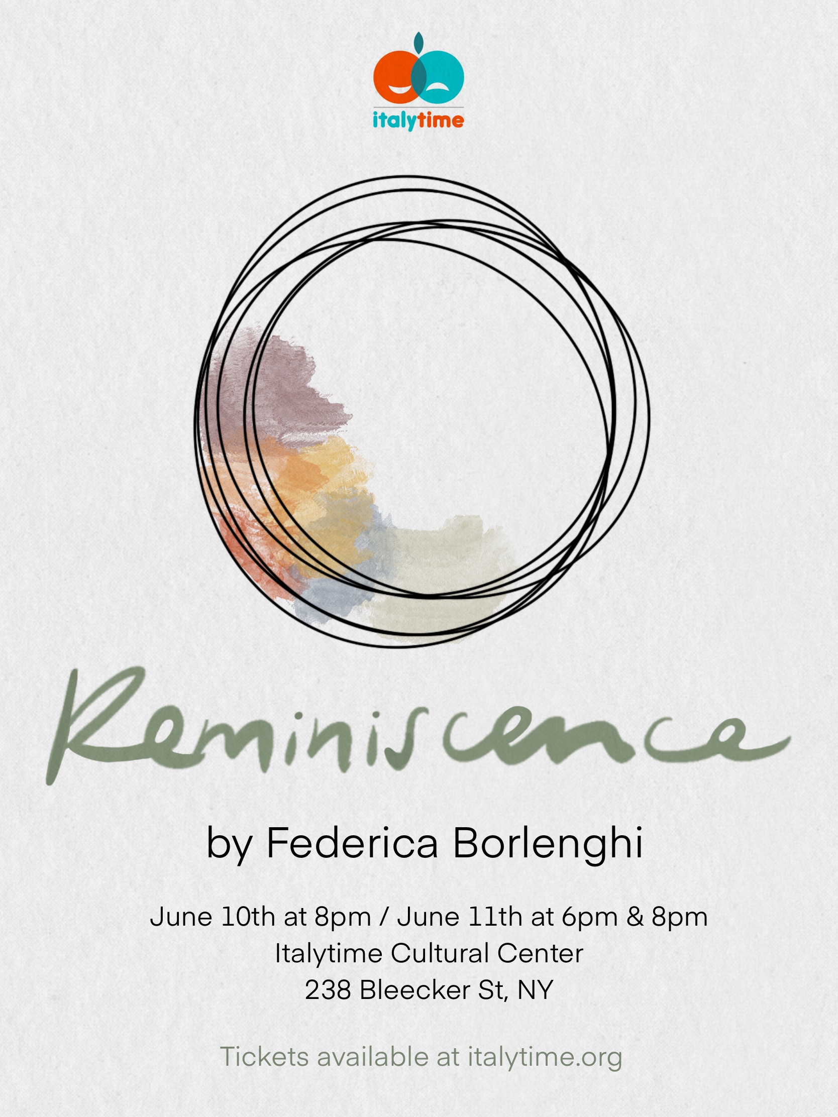 REMINISCENCE, A Multicultural Performance Announced At The Italytime Cultural Center Image