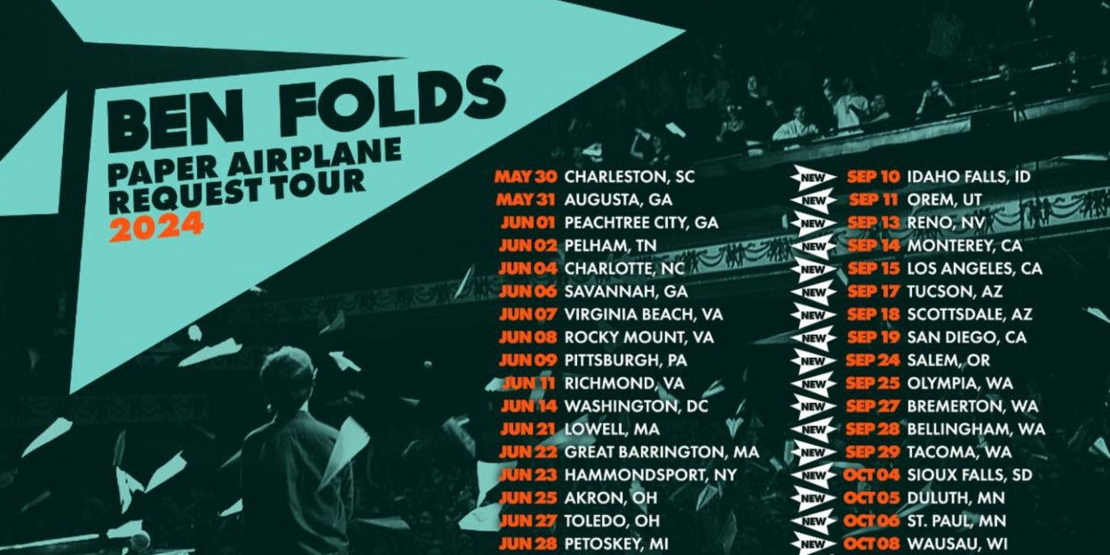 Ben Folds Adds Fall Dates to His 2024 Paper Airplane Request Tour