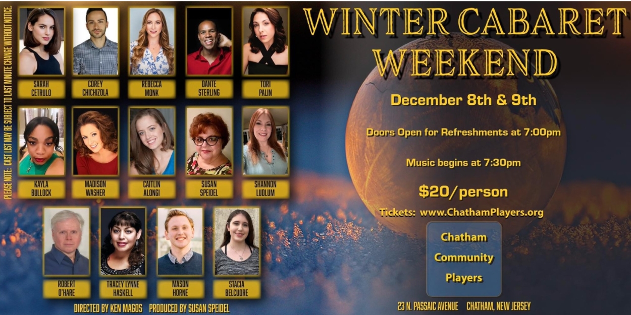 CCP's New Cabaret Series WINTER CABARET WEEKEND Begins This Month 