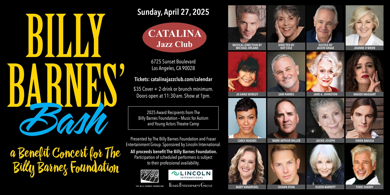 Cast Set For Billy Barnes' Bash – A Benefit Concert For The Billy Barnes Foundation  Image