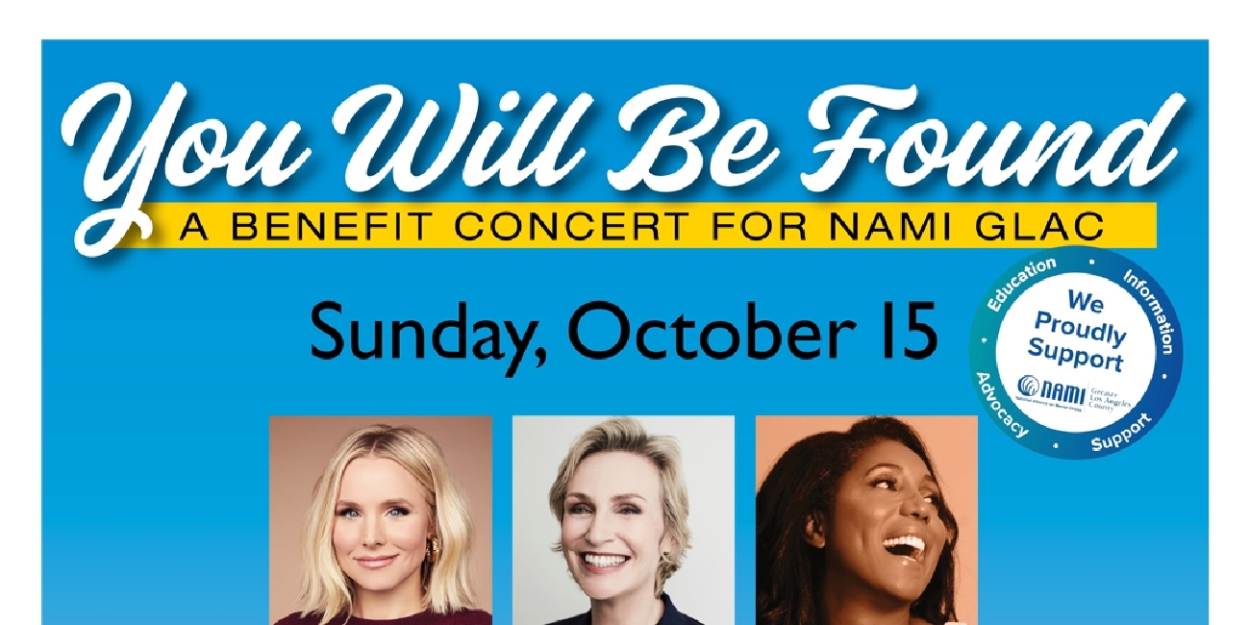 Cast Set For YOU WILL BE FOUND – A BENEFIT CONCERT FOR NAMI GLAC 