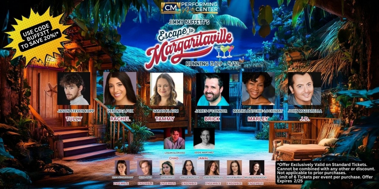 Cast Set for ESCAPE TO MARGARITAVILLE at CM Performing Arts  Image