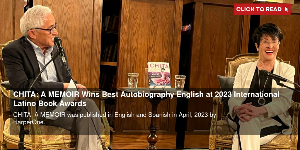 CHITA: A MEMOIR Wins 'Best Autobiography - English' at 2023 International Latino Book Awards - Vimarsana News