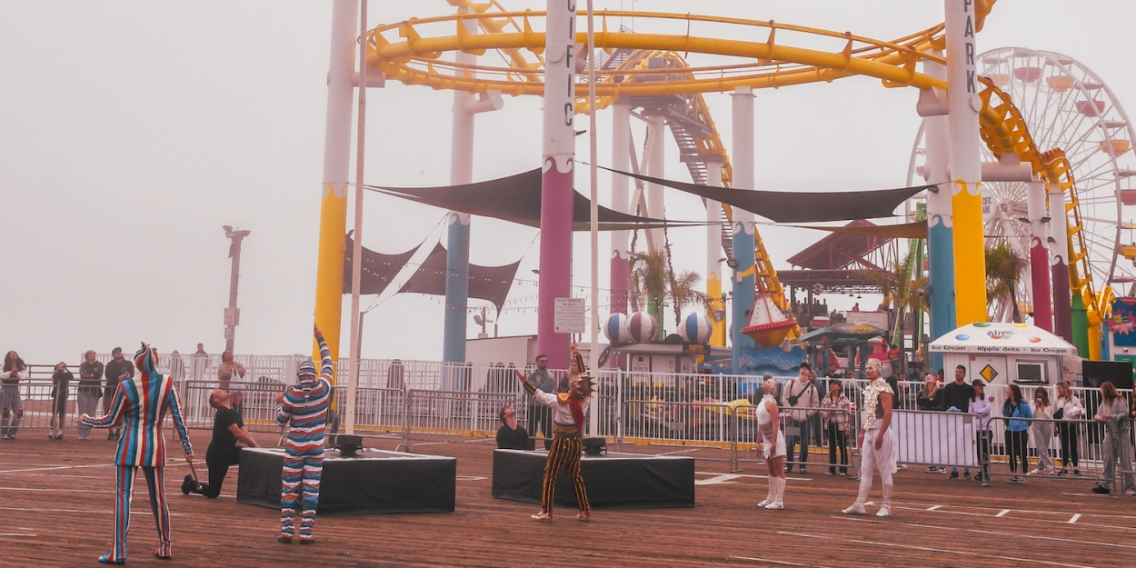 Cirque Du Soleil's KOOZA Celebrates The Holidays With A Performance High Above The Santa Monica Pier  Image