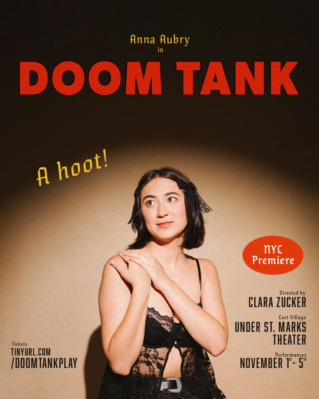 NYC Premiere Of DOOM TANK to be Presented at Under St Marks in November 