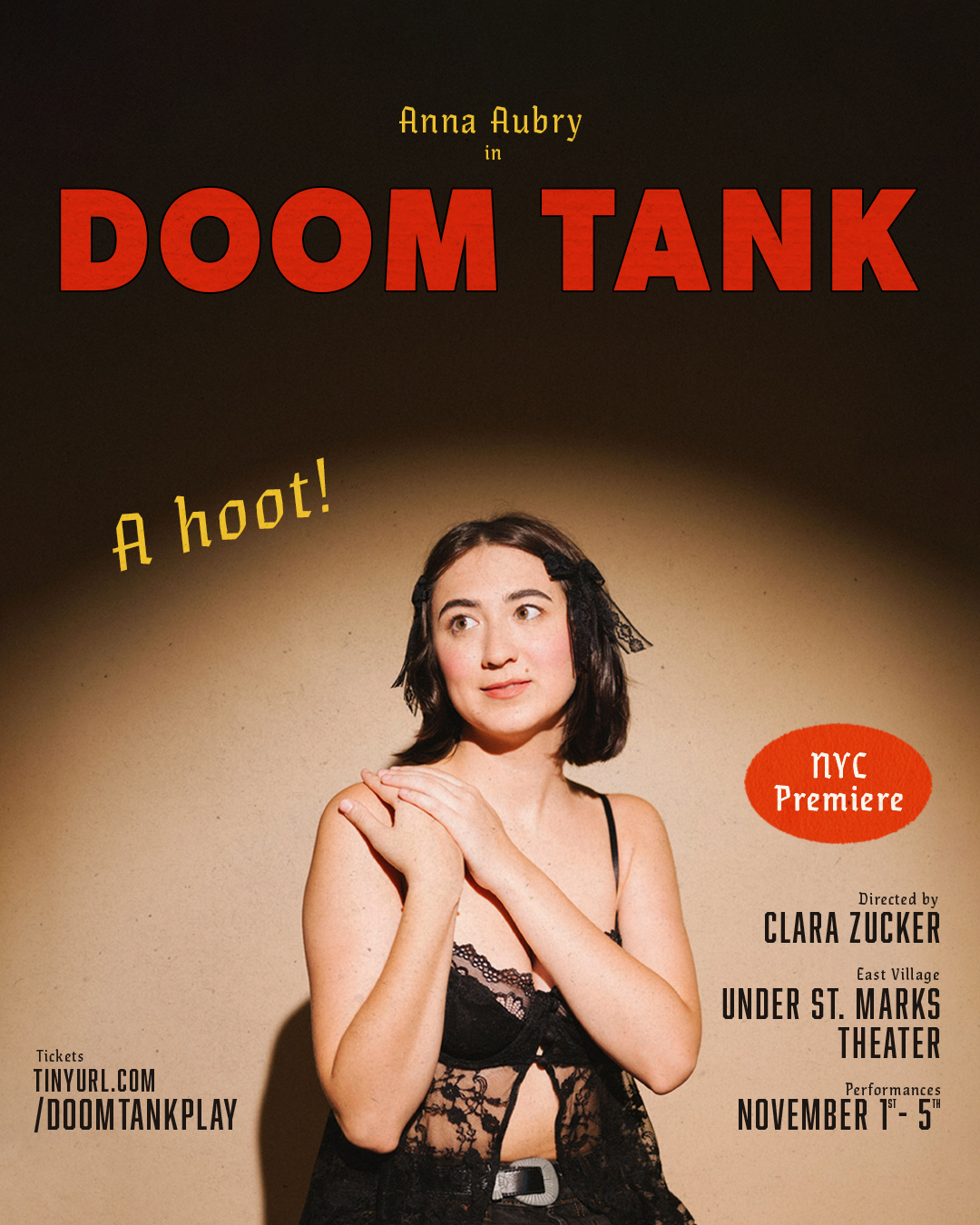 NYC Premiere Of DOOM TANK to be Presented at Under St Marks in November Image
