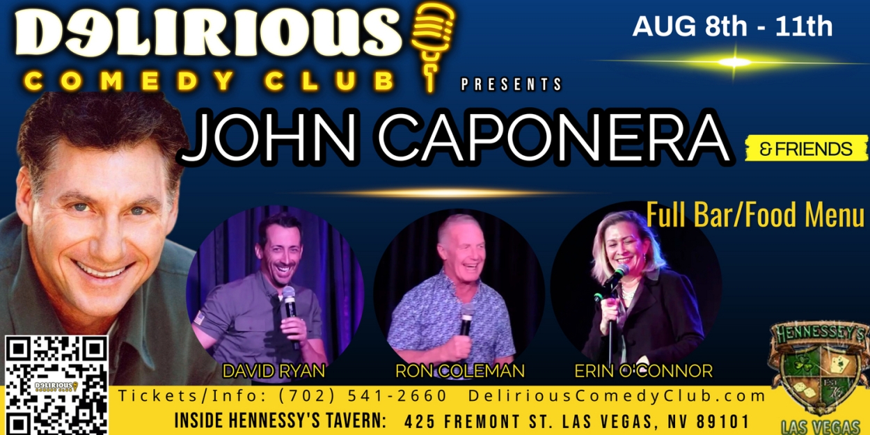 John Caponera to Perform at Delirious Comedy Club in Las Vegas  Image