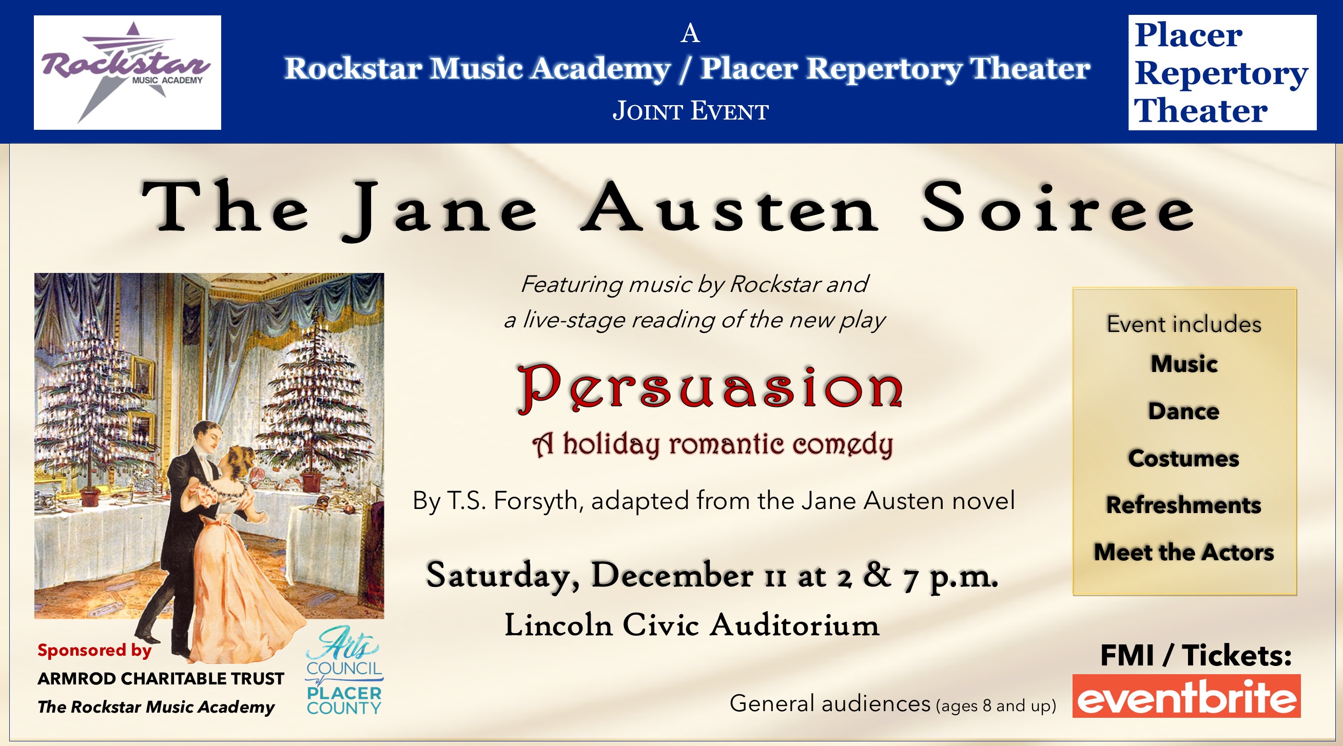 Placer Repertory Theater to Present THE JANE AUSTEN SOIREE 