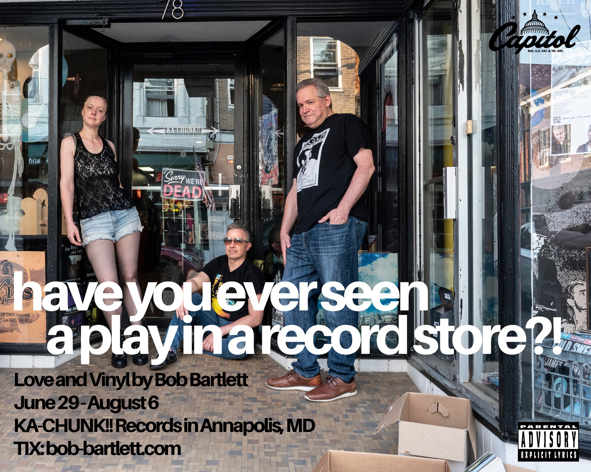 HAVE YOU EVER SEEN A PLAY IN A RECORD STORE?! World Premiere Comedy To Be Staged In Downtown Annapolis Record Store 