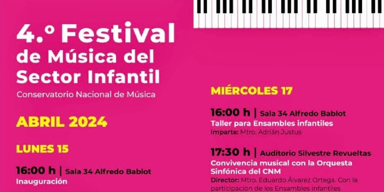 Hagamos Música Juntos, Título Del 4to. Festival De Música Del Sector Infantil Del Conservatorio Nacional De Música  Image