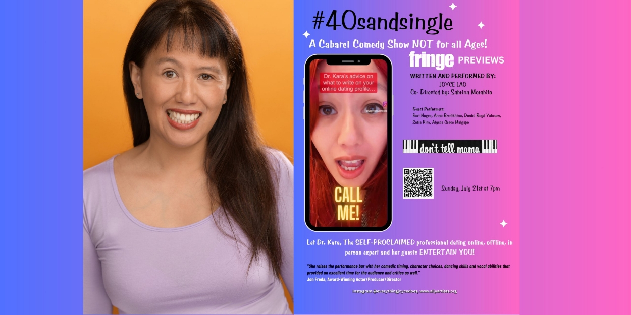 Interview: Joyce Lao Is Refining #40SANDSINGLE at Don't Tell Mama Ahead of the Fringe Photo
