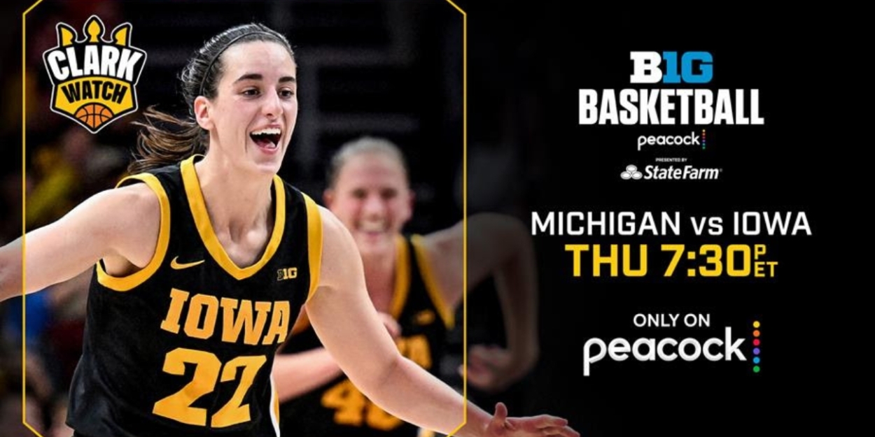 Iowa's Caitlin Clark Aims To Break The NCAA Women's All-Time Scoring Record This Thursday on Peacock 