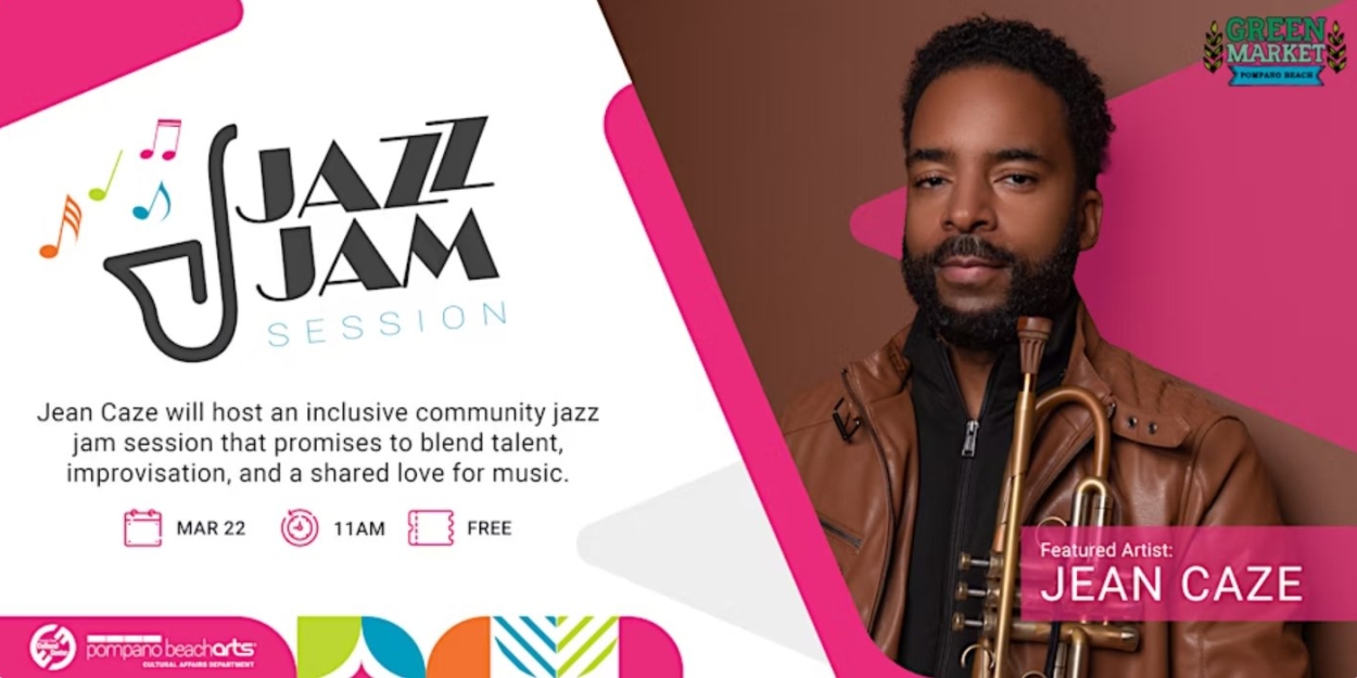 Jean Caze Leads Community Jazz Jam Session at Green Market In Pompano Beach  Image