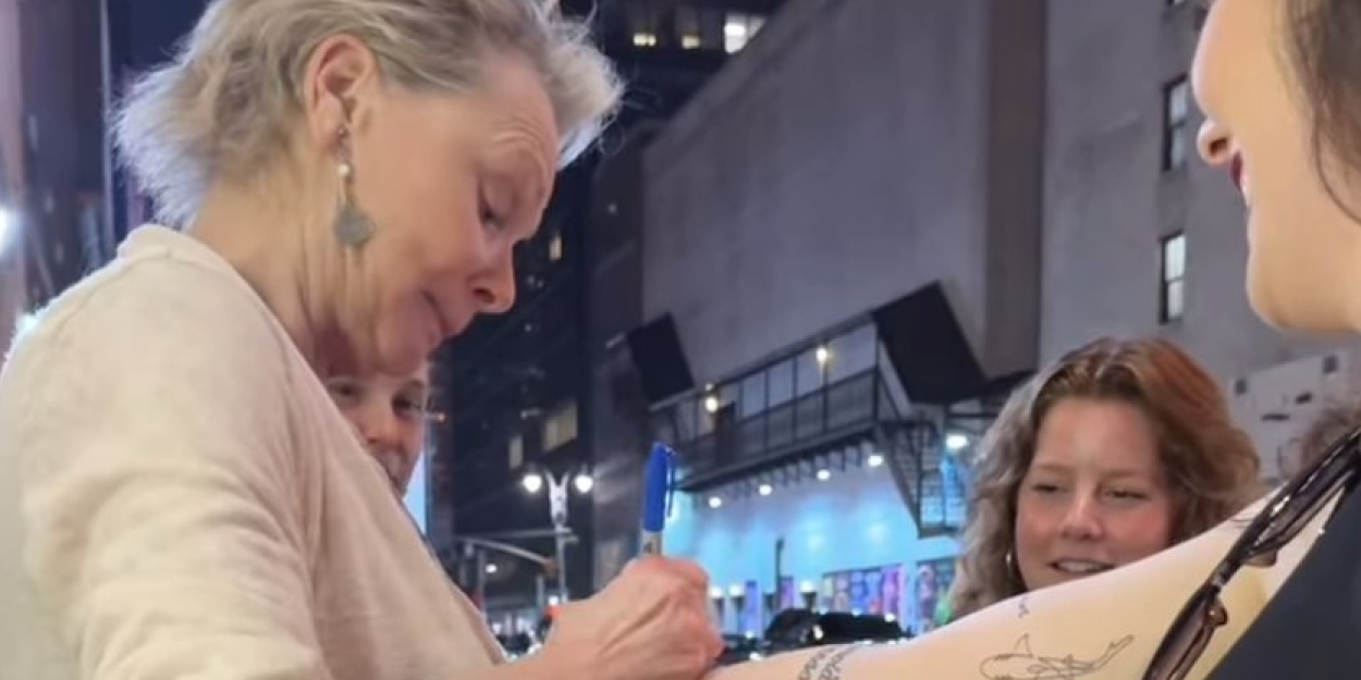 Video: Jean Smart Signs As 'Deborah Vance' for Fan Tattoo at CALL ME IZZY Stage Door Photo
