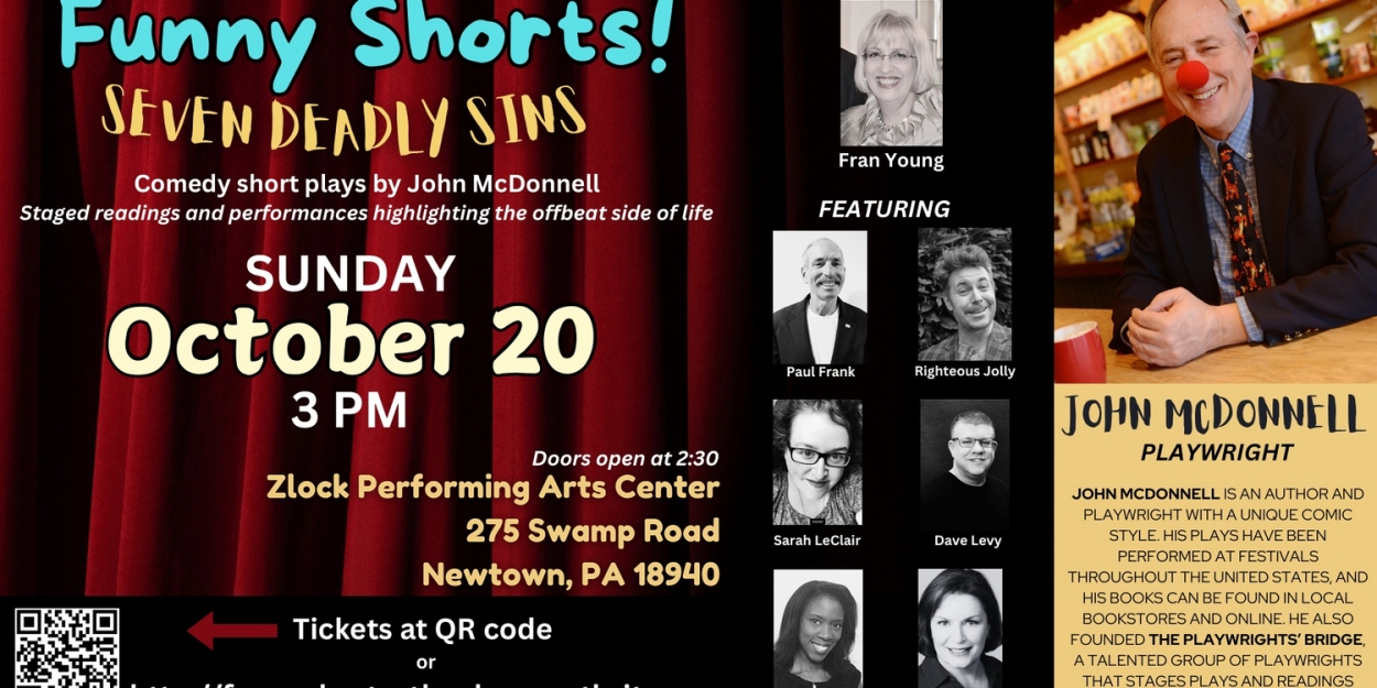 John McDonnell's FUNNY SHORTS to be Presented at Zlock Performing Arts Center  Image