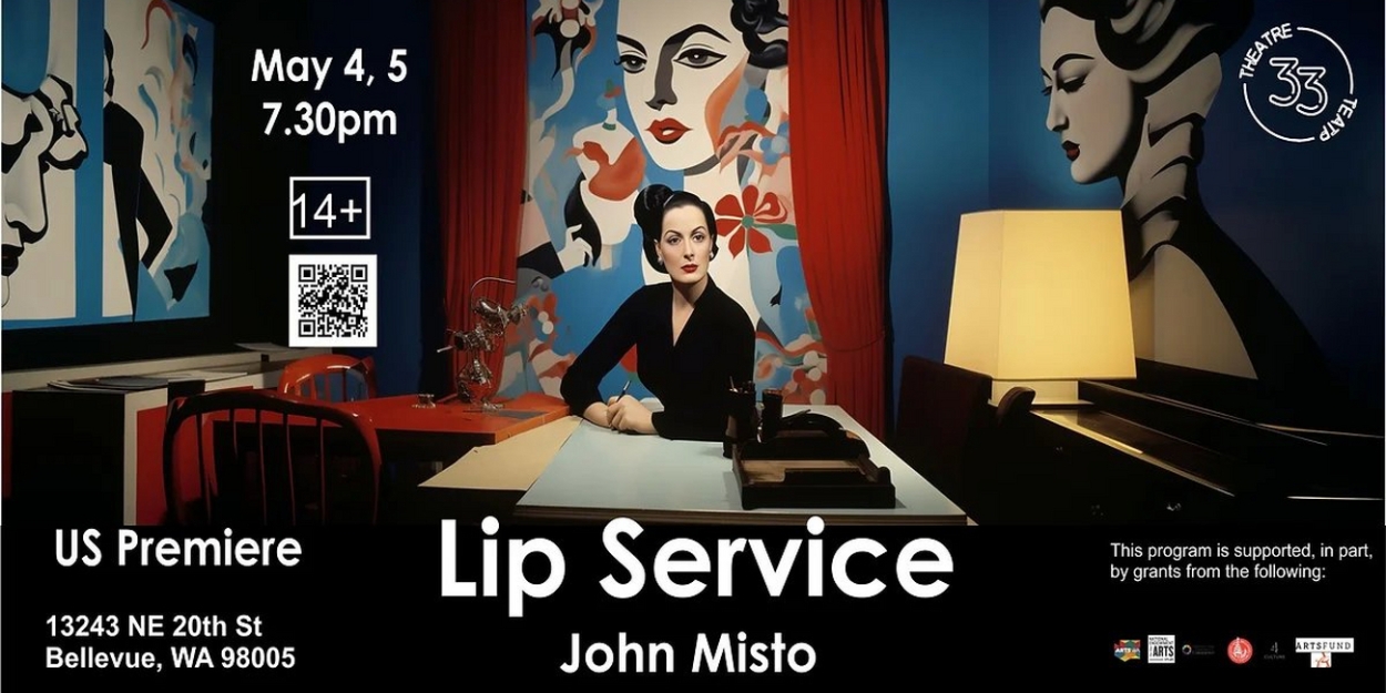 John Misto's LIP SERVICE to be Presented at Theatre33 In May 