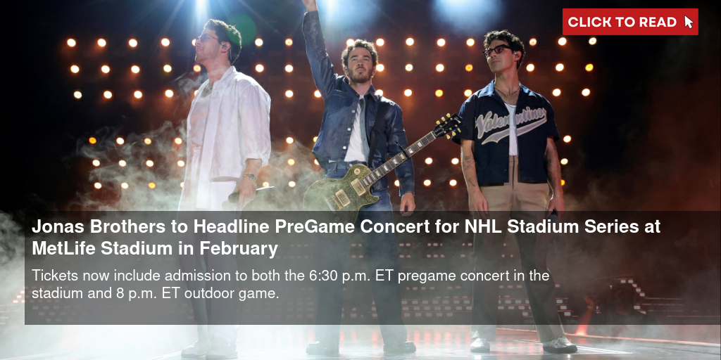 Jonas Brothers to headline 2024 NHL Stadium Series concert