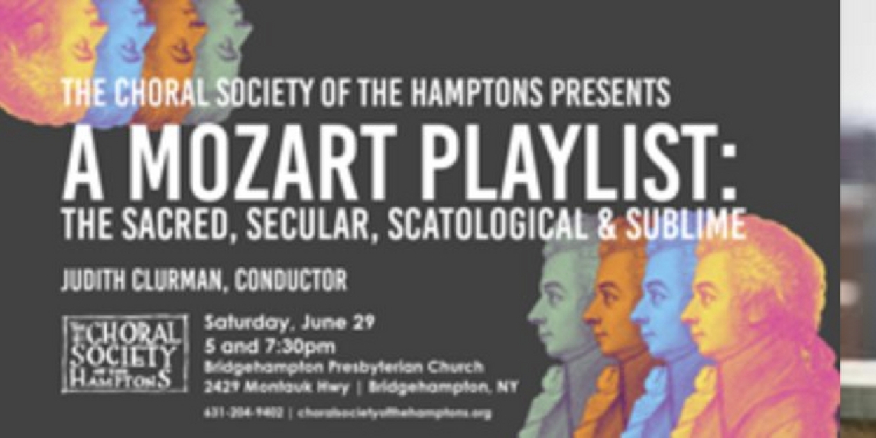 Judith Clurman to Guest Conduct The Choral Society of the Hamptons in A MOZART PLAYLIST  Image