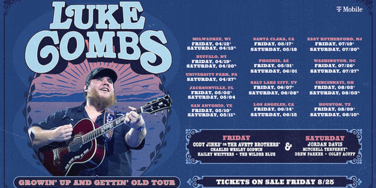 Luke Combs Confirms 25 New U.S. Stadium Shows With 2024 'Growin' up and Gettin' Old Tour' 