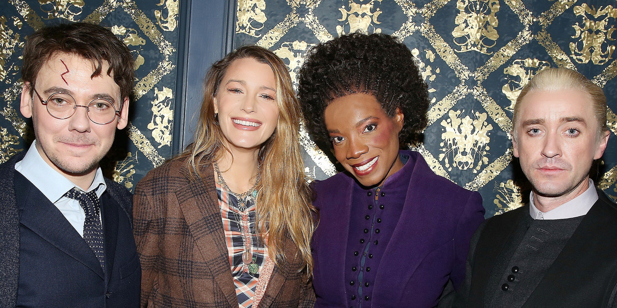 Blake Lively Visits Tom Felton at HARRY POTTER AND THE CURSED CHILD