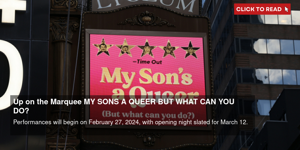 Up on the Marquee: MY SON'S A QUEER (BUT WHAT CAN YOU DO?) - Vimarsana News