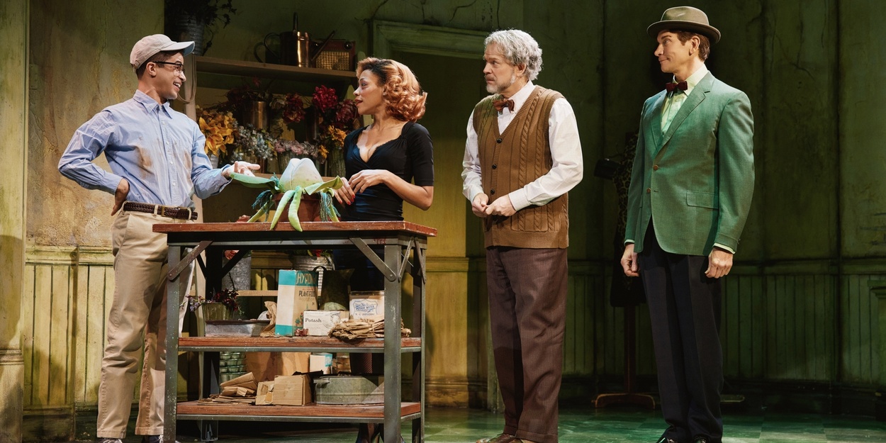 Nikki M. James, Jordan Fisher and Andy Karl in LITTLE SHOP OF HORRORS Nikki M. James, Jordan Fisher and Andy Karl in LITTLE SHOP OF HORRORS