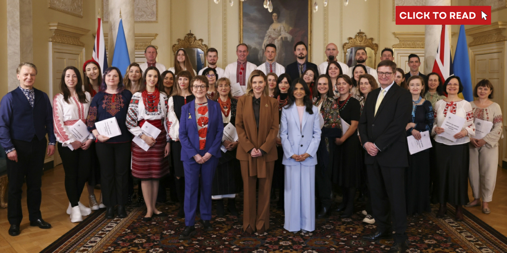 Photos: SONGS FOR UKRAINE Chorus Meets First Lady, Olena Zelenska, At No. 10 Downing Street - Vimarsana News