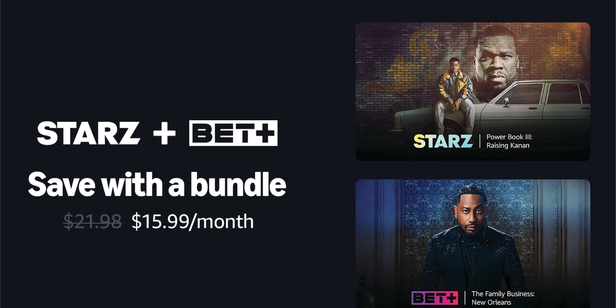 Prime Video Launches New STARZ and BET+ Streaming Bundle in the U.S.  Image