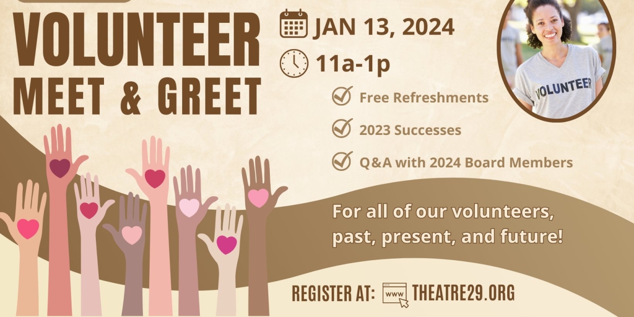 Ring in The New Year with Theatre 29's Newly Reorganized Board of Directors! - Upcoming Volunteer Meet & Greet at Theatre 29  Image