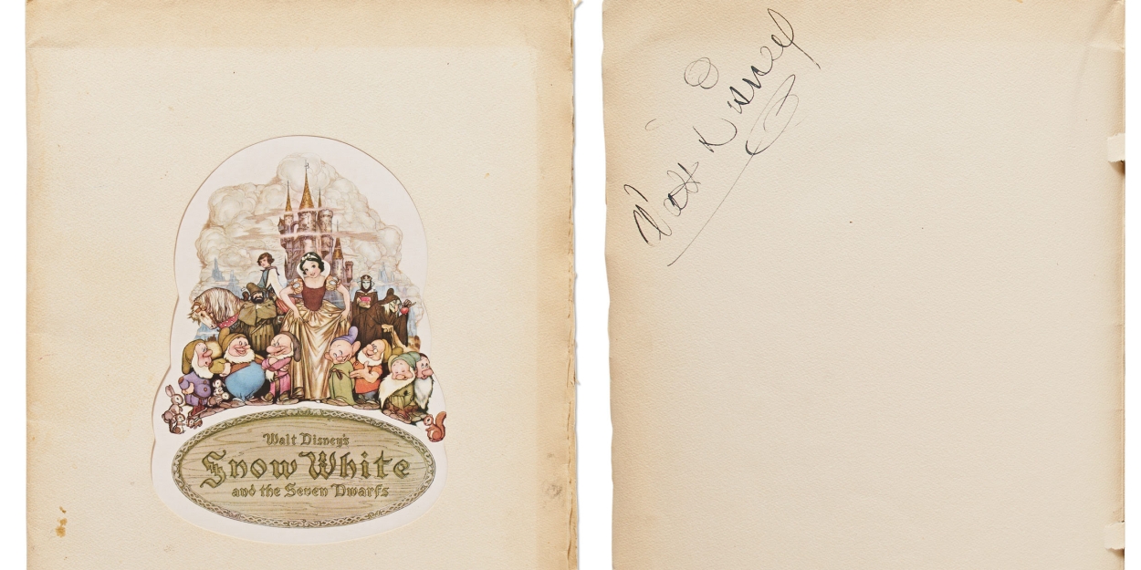 Rare Program for 'Snow White and the Seven Dwarfs' Signed by Walt Disney to be Auctioned 