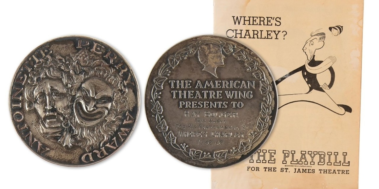 O Tony Award de 1949 de Ray Bolger por WHERE'S CHARLEY? Está em Leilão 