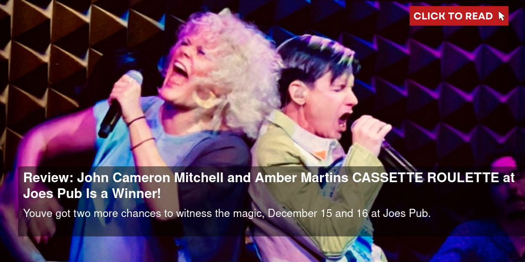 Review: John Cameron Mitchell and Amber Martin's CASSETTE ROULETTE at Joe's Pub Is a Winner! - Vimarsana News