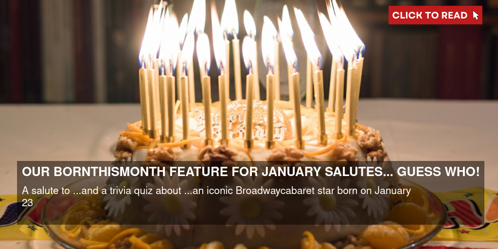 OUR BORN-THIS-MONTH FEATURE FOR JANUARY SALUTES... GUESS WHO! - Vimarsana News